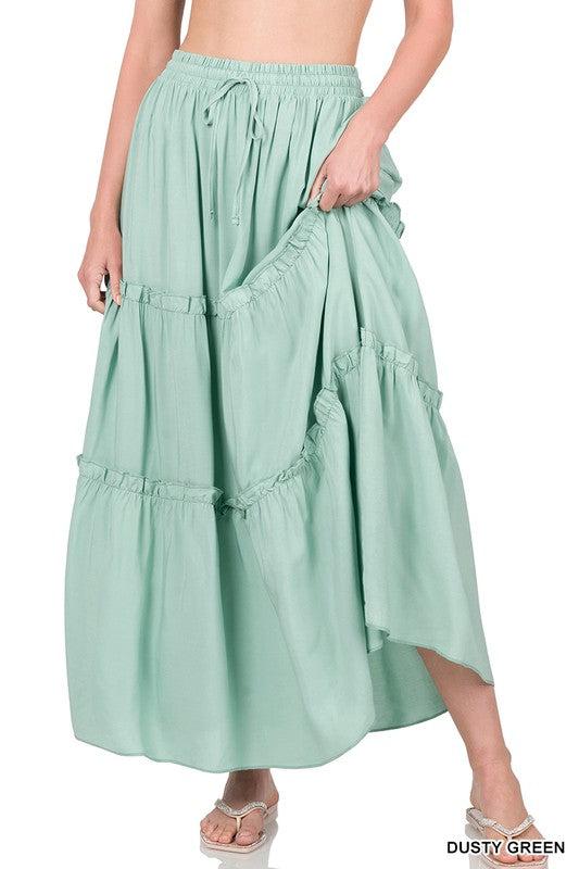 Drawstring peasant skirt hotsell