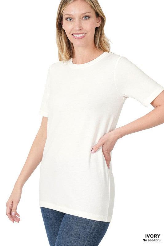 Short Sleeve Round Neck tee- White