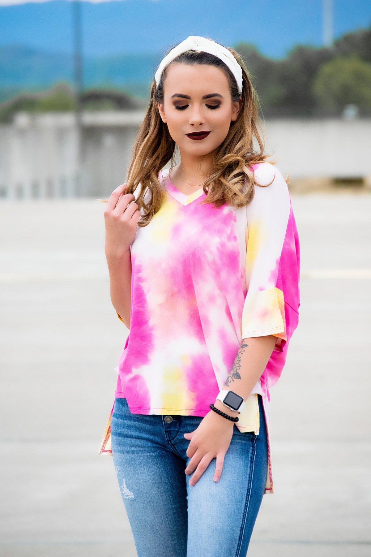 Pink Lemonade Tie Dye Top - 512 Boutique