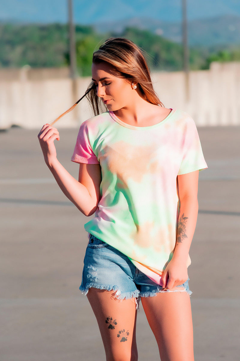 Good Vibes Tie Dye Top - 512 Boutique