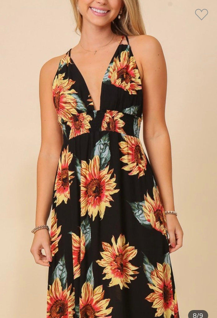 Sunflower Dress - Black