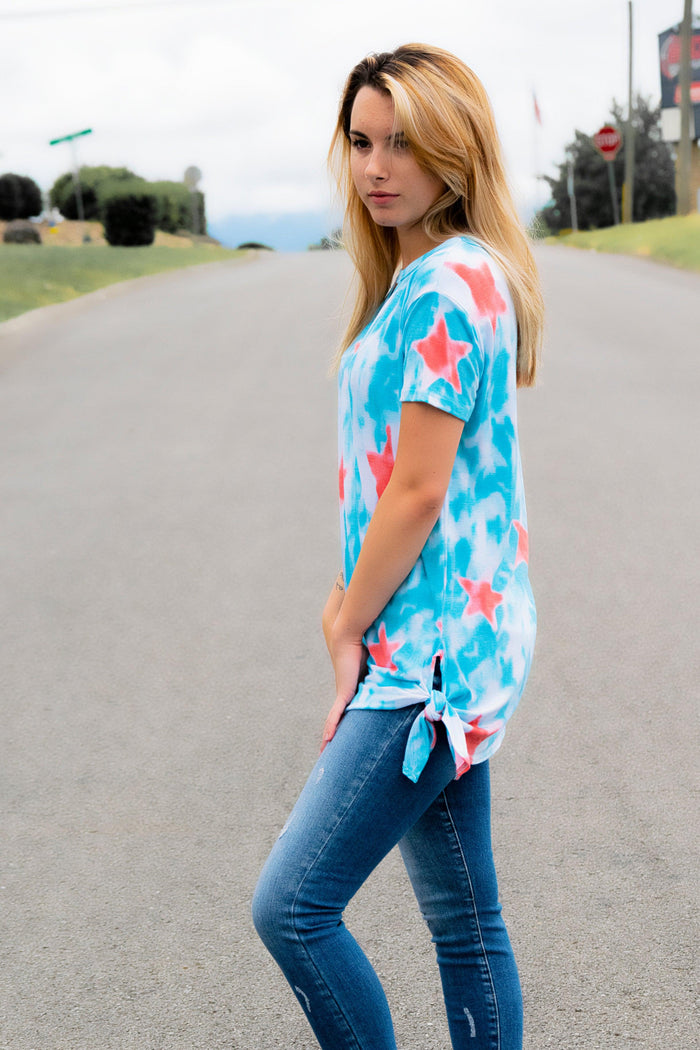 Star tie dye top - 512 Boutique