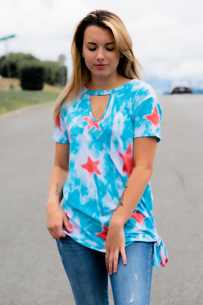 Star tie dye top - 512 Boutique