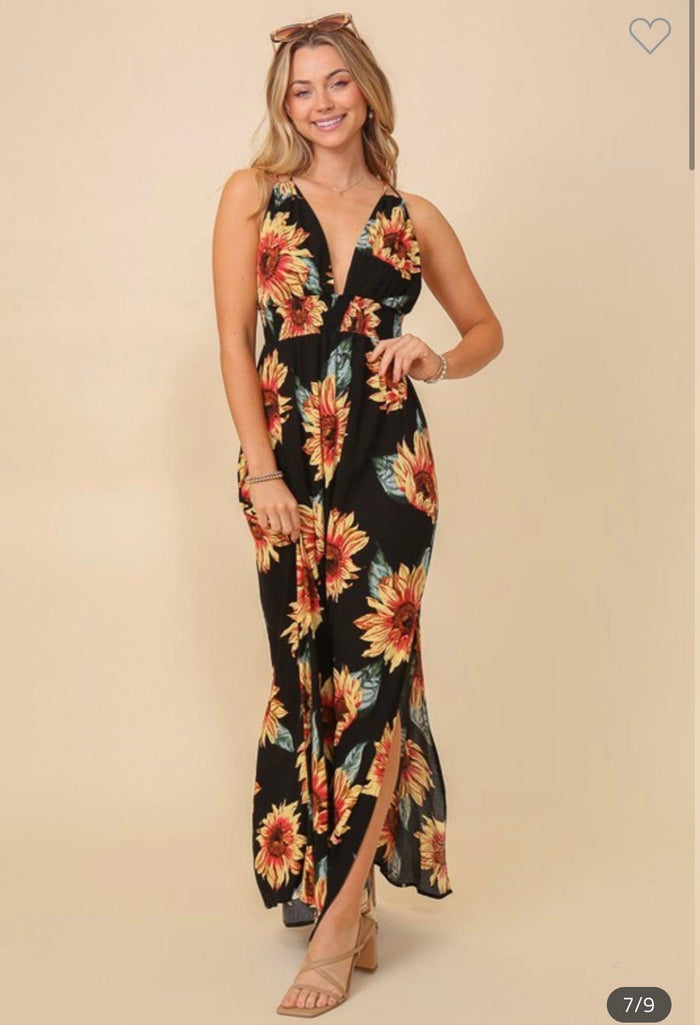 Sunflower Dress - Black