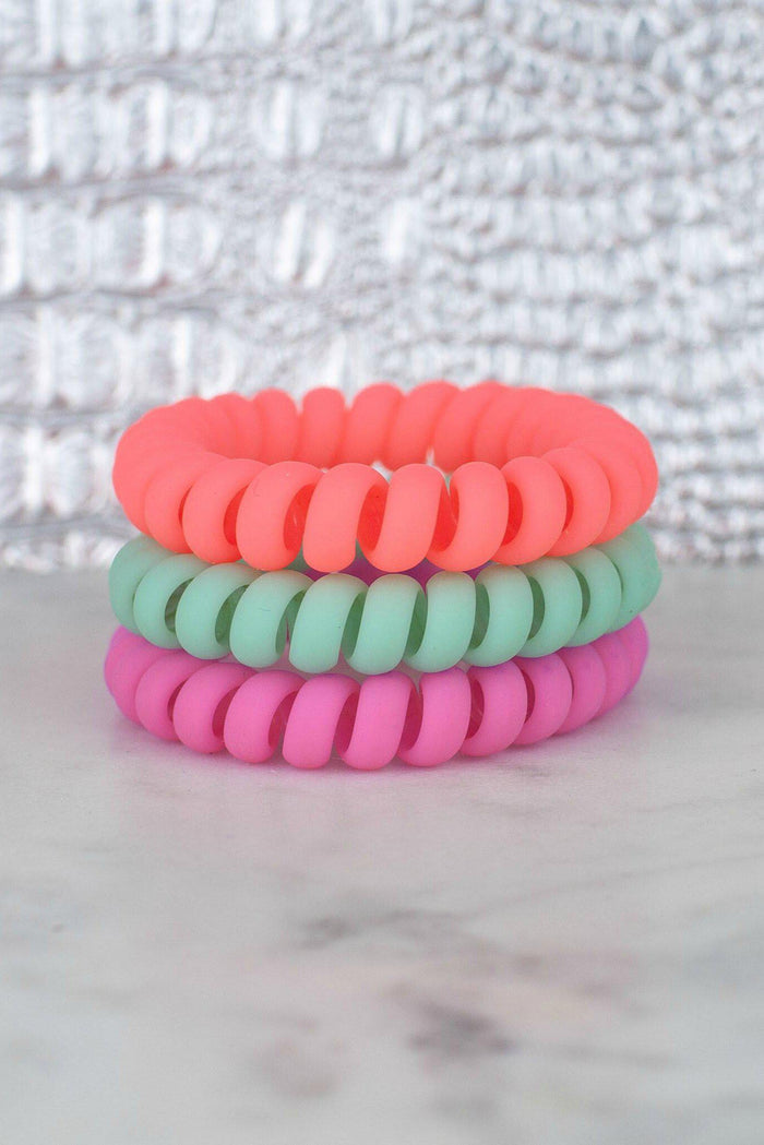 Hotline Hairties- Tropical Matte Set - 512 Boutique